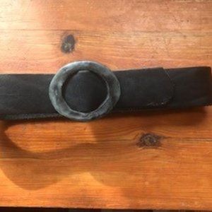 Vintage Black Leather Belt s/m 32"
